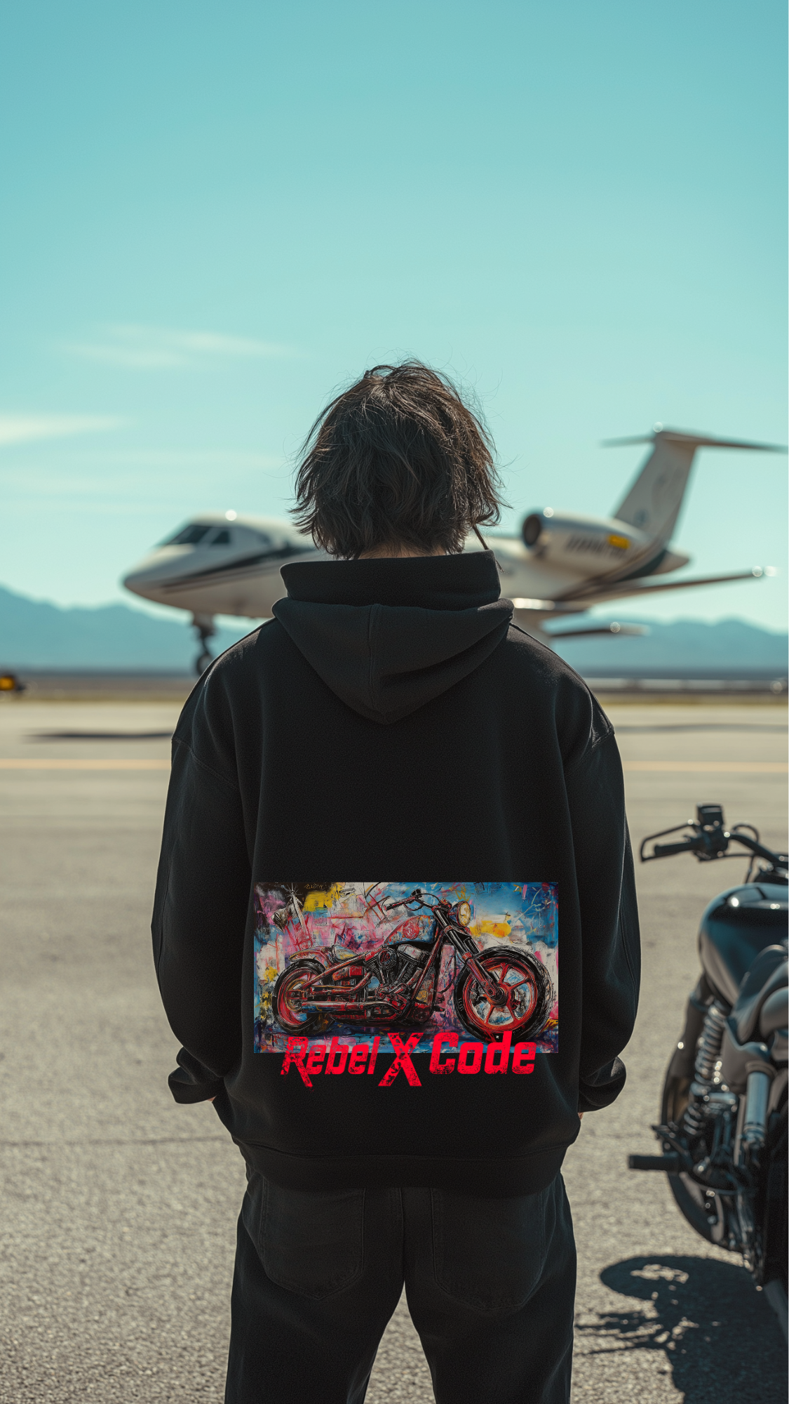 Rebel X Code "Rebel Motorcycle Club" Black Hoodie