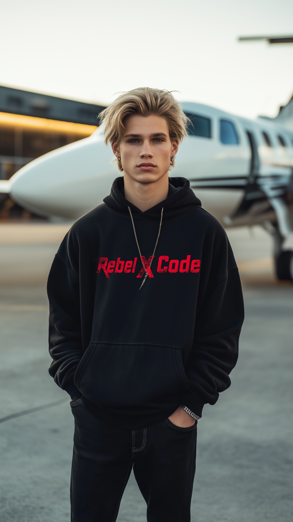 Rebel X Code "Explosive Warrior" Black Hoodie