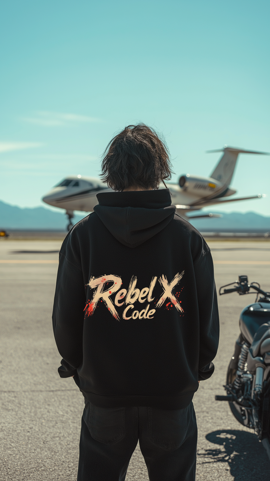 Rebel X Code "Splatter Edge" Black Hoodie