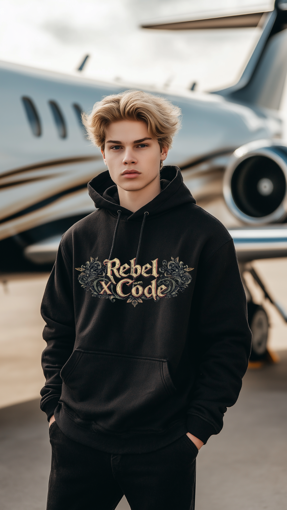 Rebel X Code "Rebellion" Black Hoodie