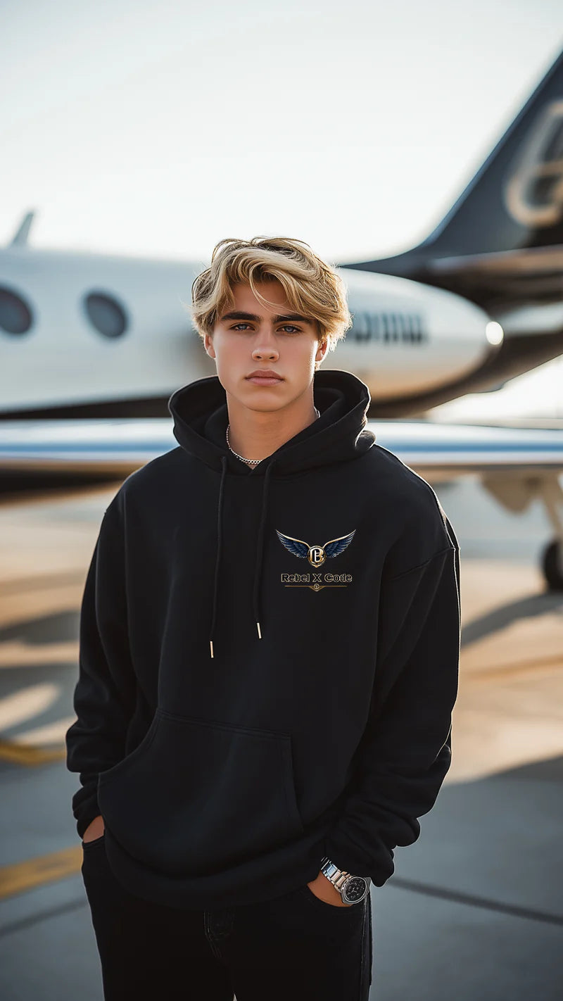 Rebel X Code "Soaring Emblem" Black Hoodie