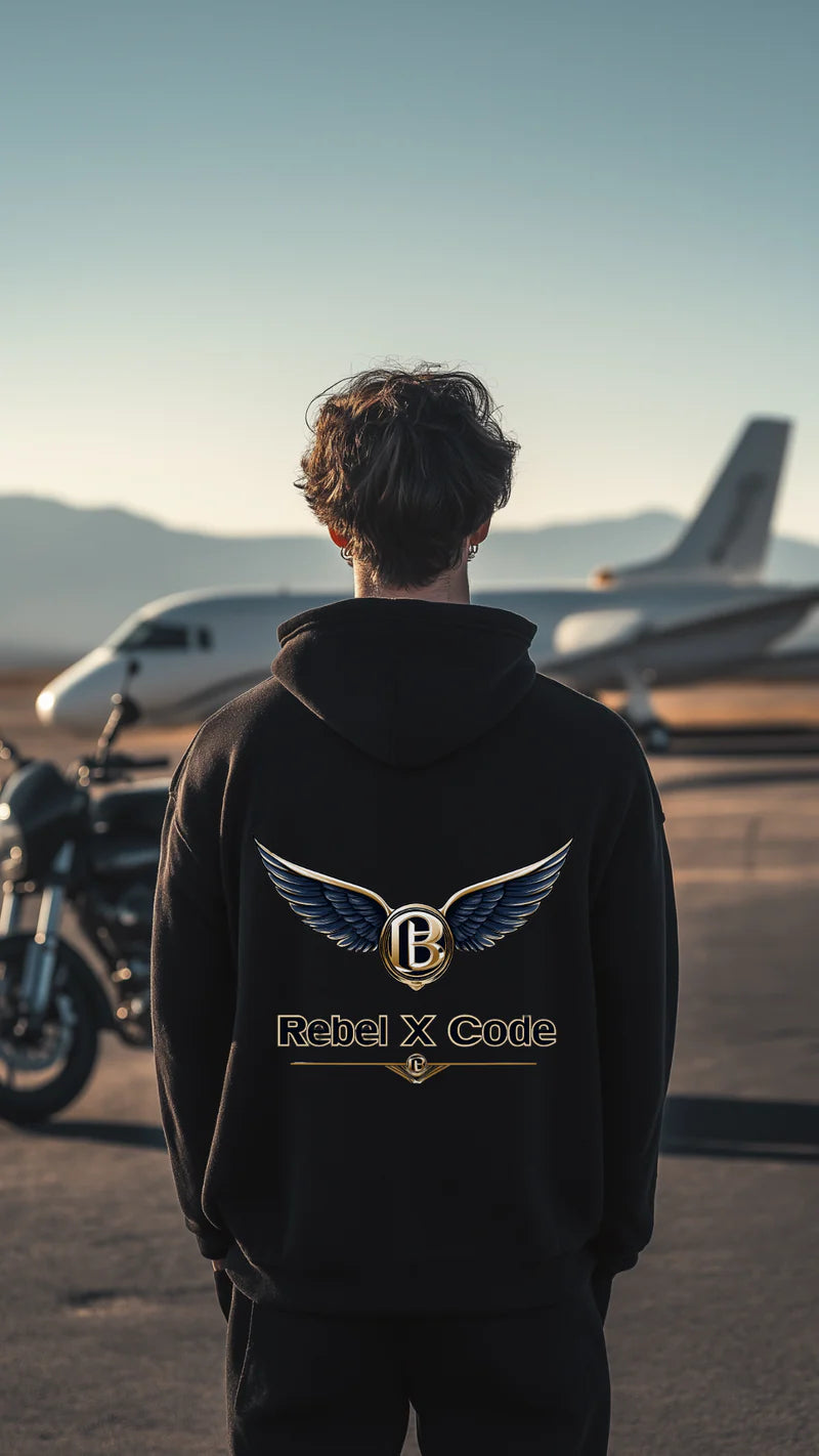 Rebel X Code "Soaring Emblem" Black Hoodie